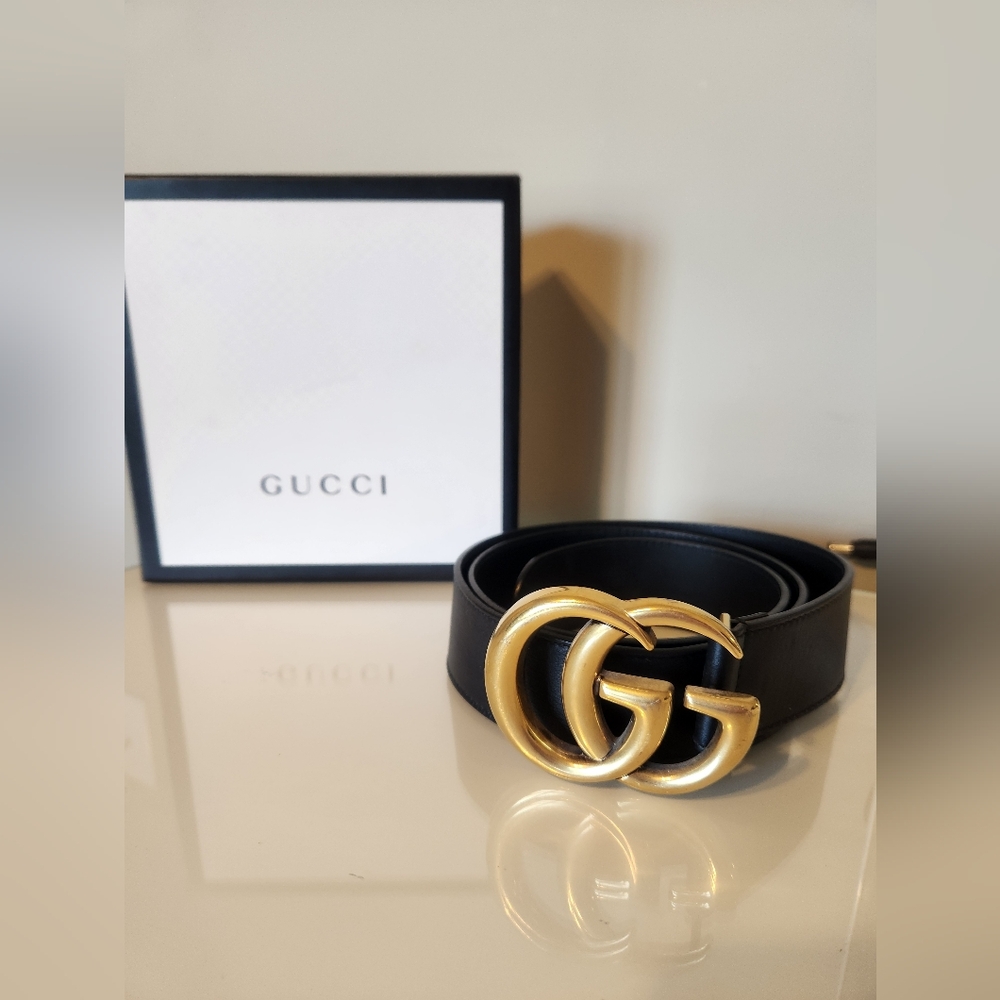 SOLD- Authentic Gucci Marmont (GG) Belt 1.5 in